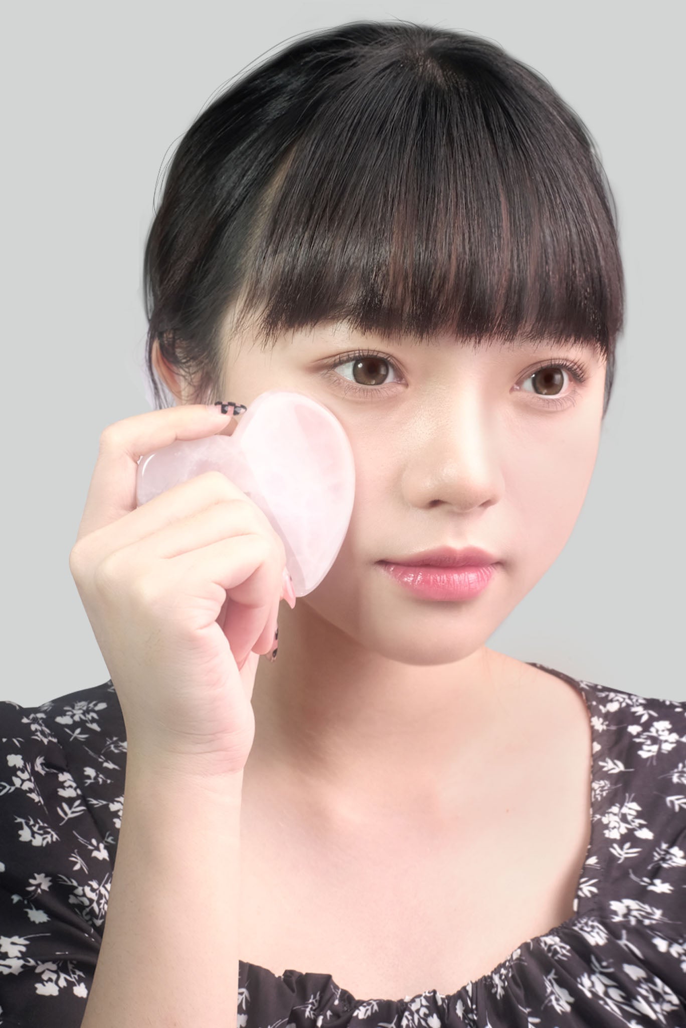 CatMoz 3Dカッサ ローズクォーツ|天然石 立体カーブ フェイス&ボディ