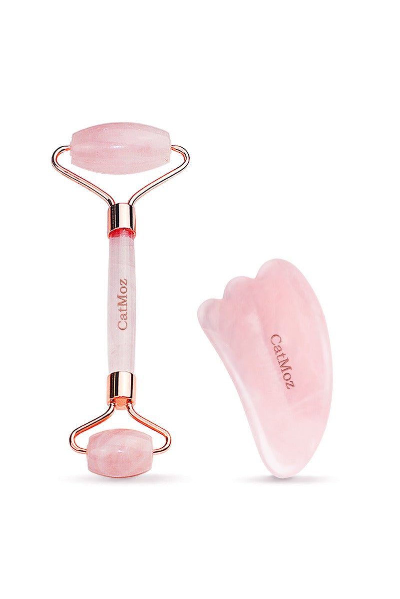 CatMoz ローズクォーツ リフトローラー + 羽根型カッサ