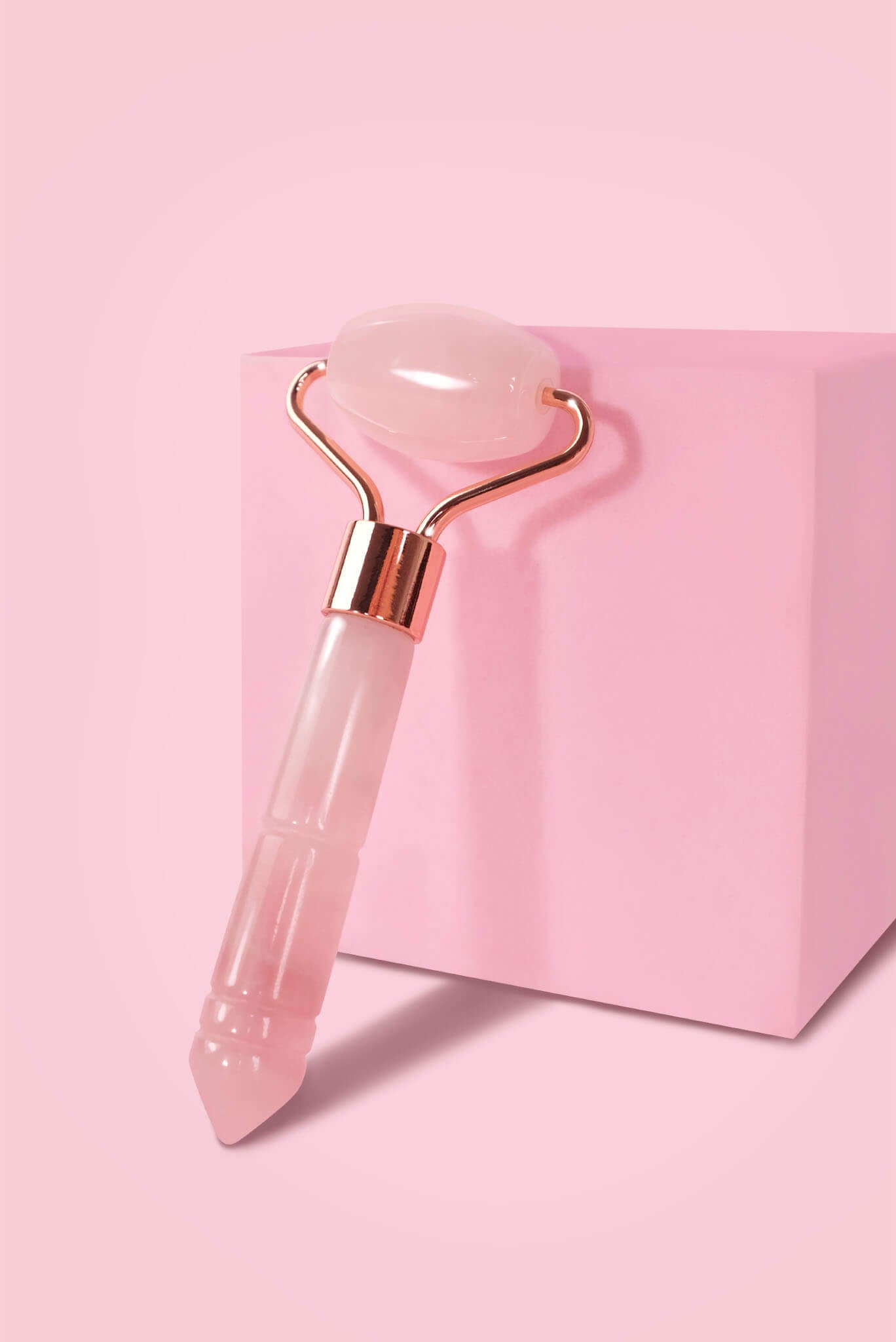 CatMoz ローズクォーツ フェイスミニローラー|小顔マッサージ&むくみケア・ツボ押し