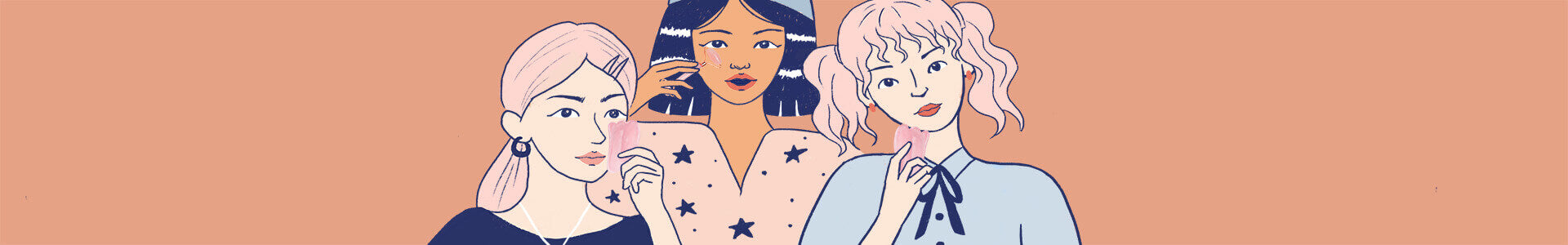 敏感肌のスキンケアにローズクォーツローラーを取り入れたケア方法を紹介するブログ記事