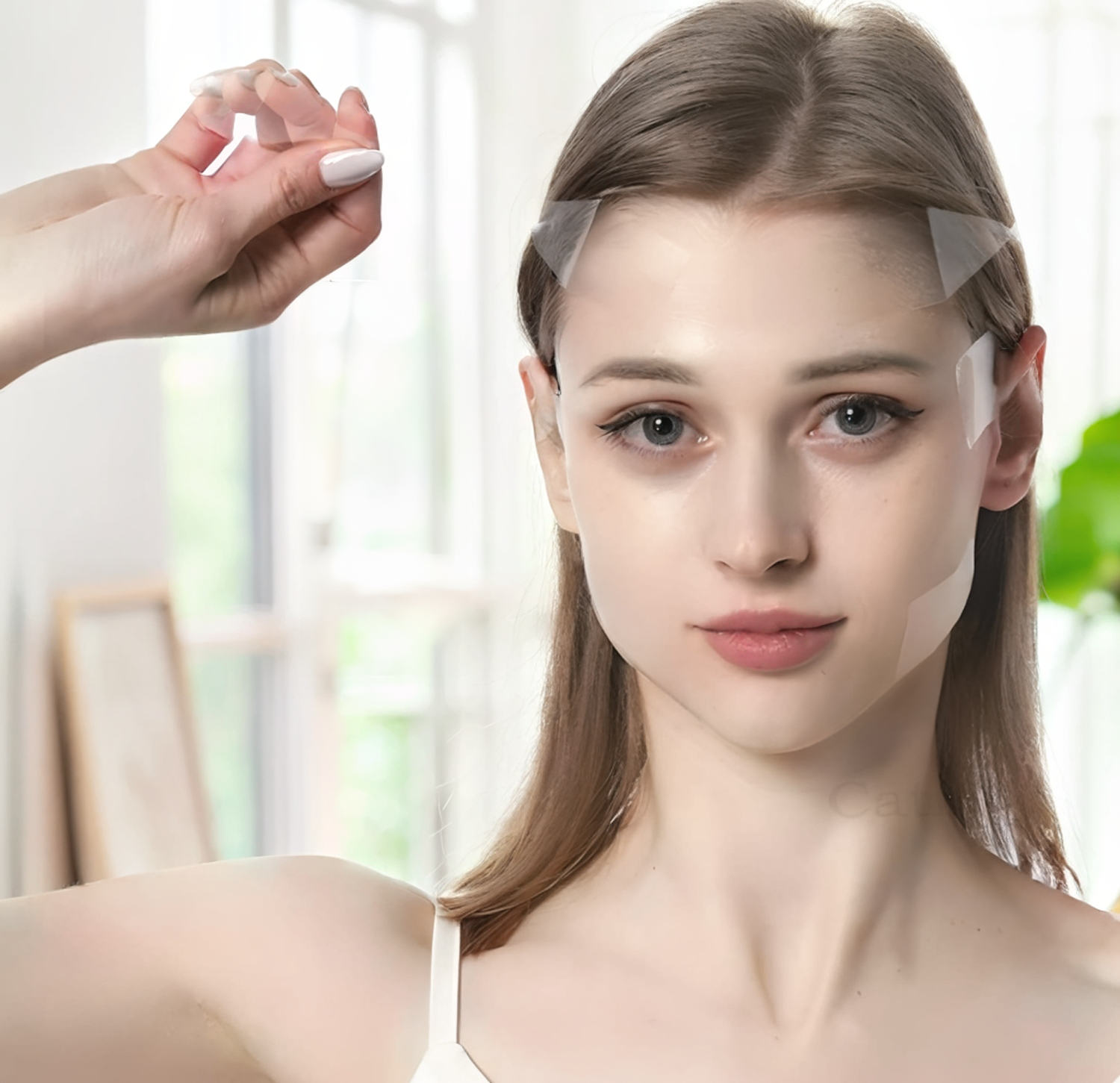 貼るだけ 小顔テープ 透明リフトアップ Vライン すっきりフェイス Mozリフティングテープ