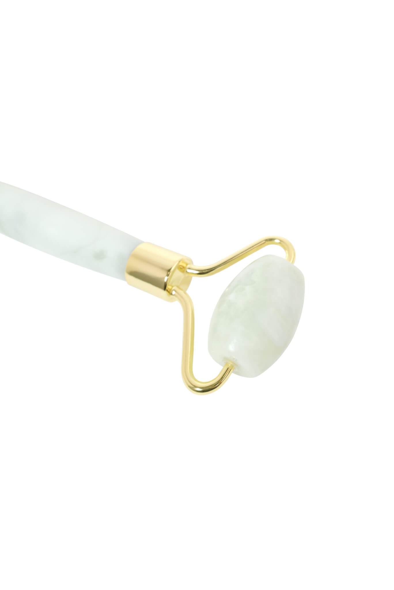 フェイスシャル クォーツローラーの小さいストーンローラー部分のクローズアップ画像。