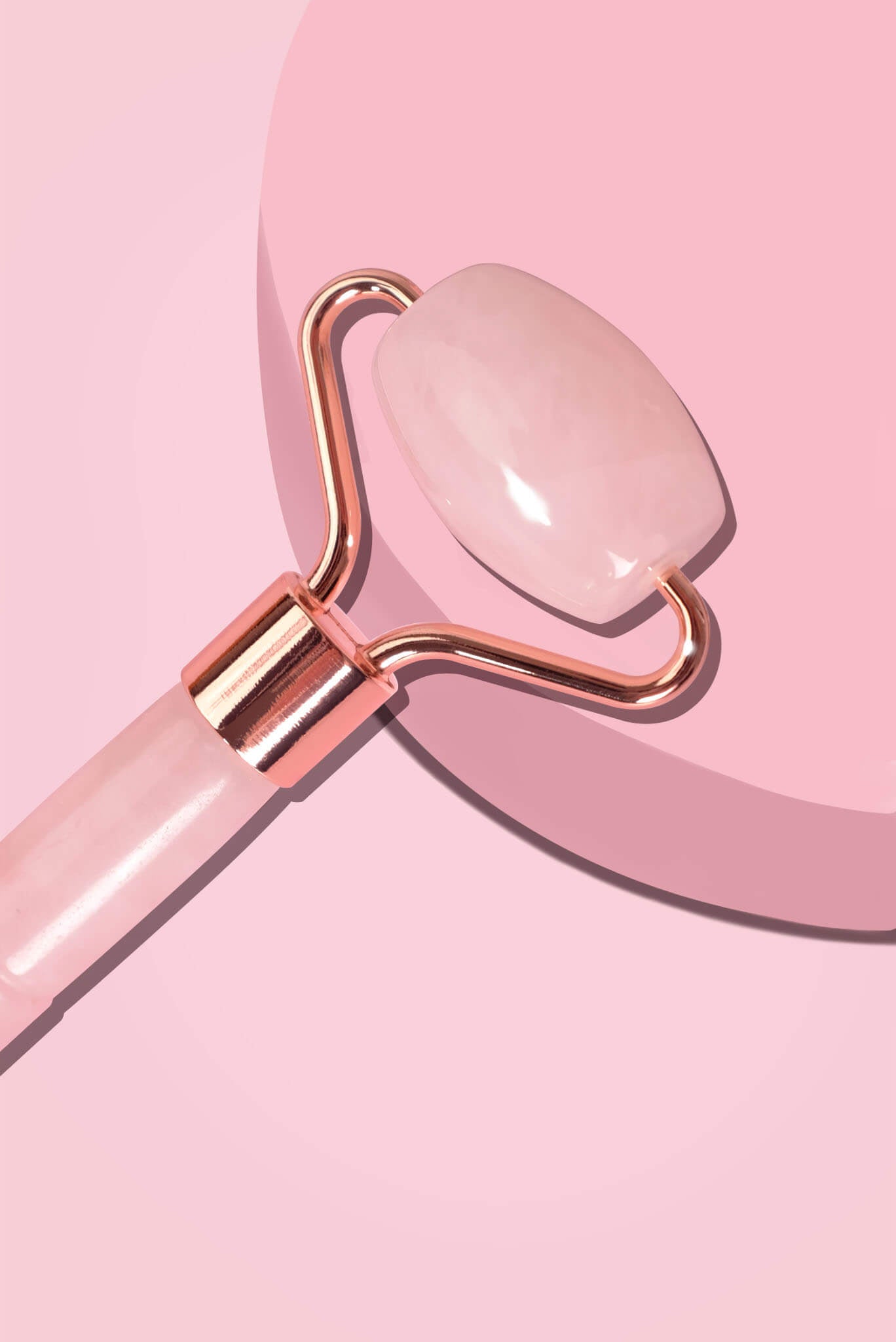 CatMoz ローズクォーツ フェイスミニローラー｜小顔マッサージ＆むくみケア・ツボ押し