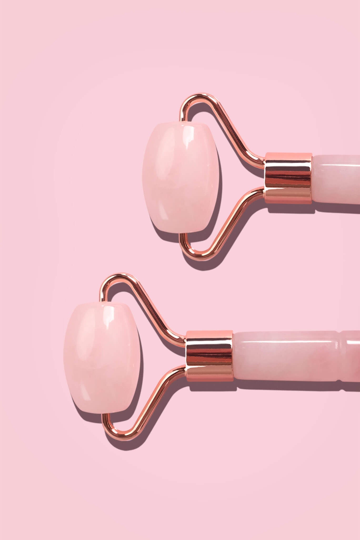 CatMoz ローズクォーツ フェイスミニローラー｜小顔マッサージ＆むくみケア・ツボ押し