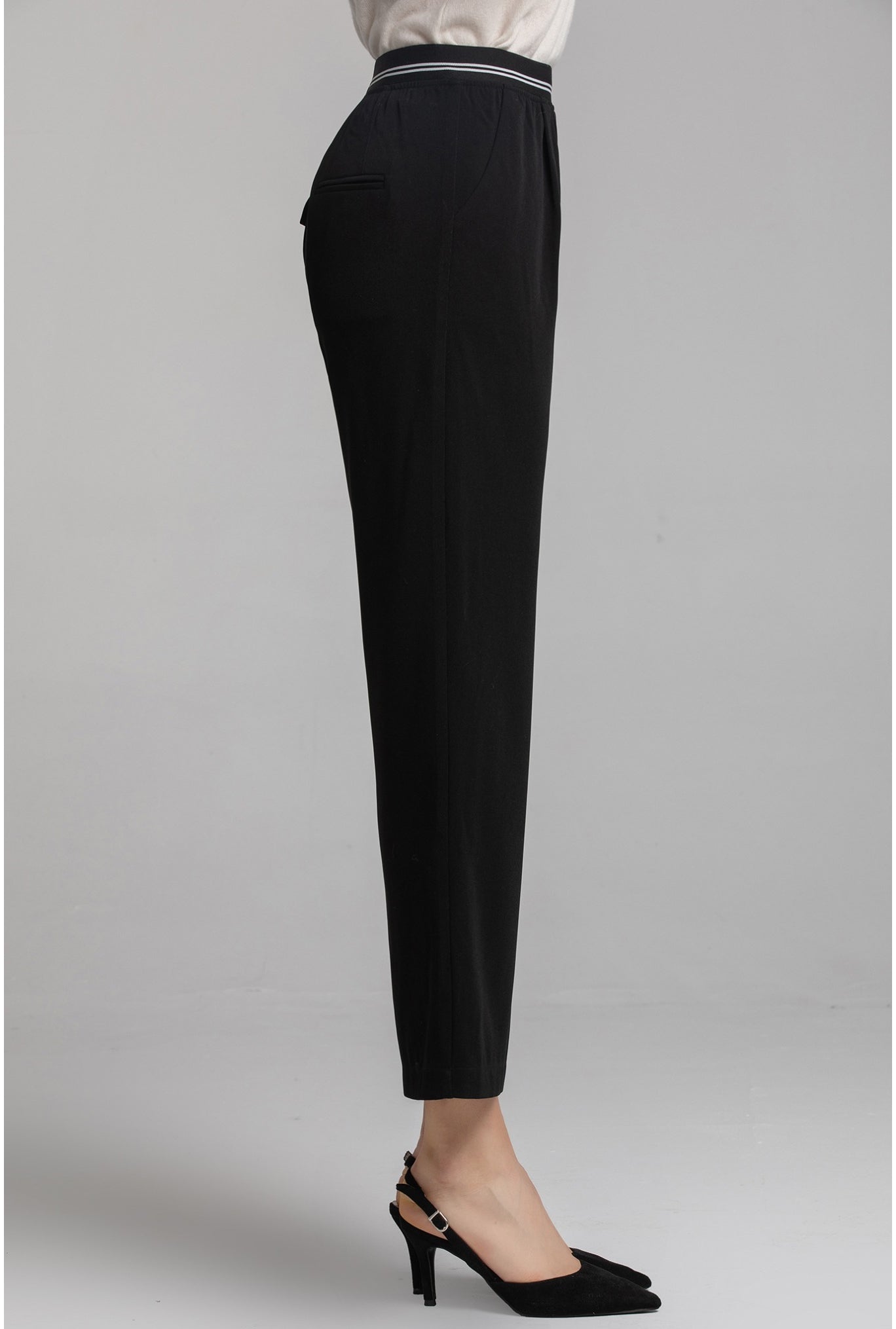 CatMoz ウエストワイドレッグパンツ｜ハイウエスト ストレッチ ワイドストレート